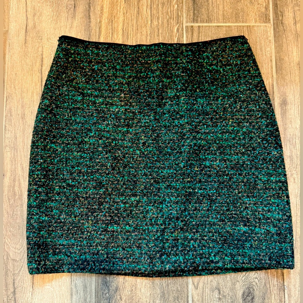 Ann Taylor green tweed skirt size 12 - Picture 1 of 5